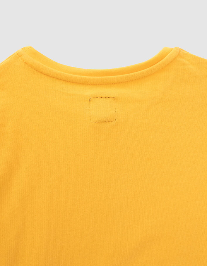T-shirt jaune bio marquages typo garçon