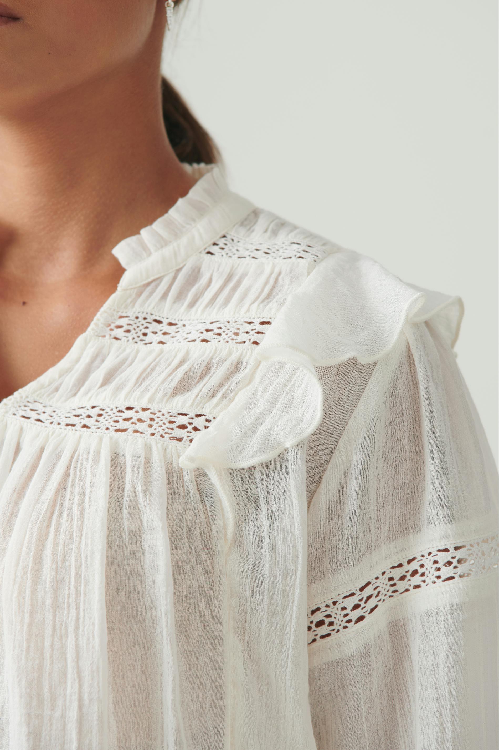 Y boho lace blouse