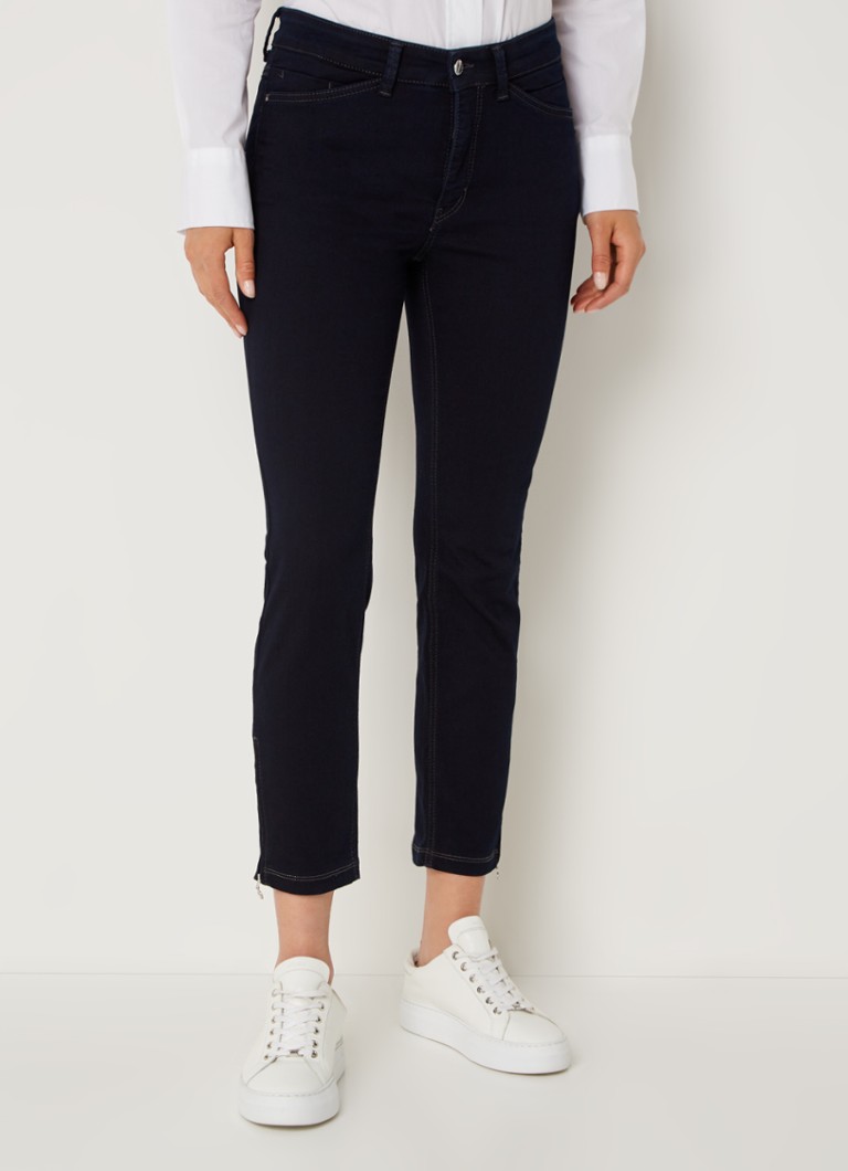 Blugi MAC Jeans Dream, crop, skinny, cu talie medie și închidere cu fermoar.