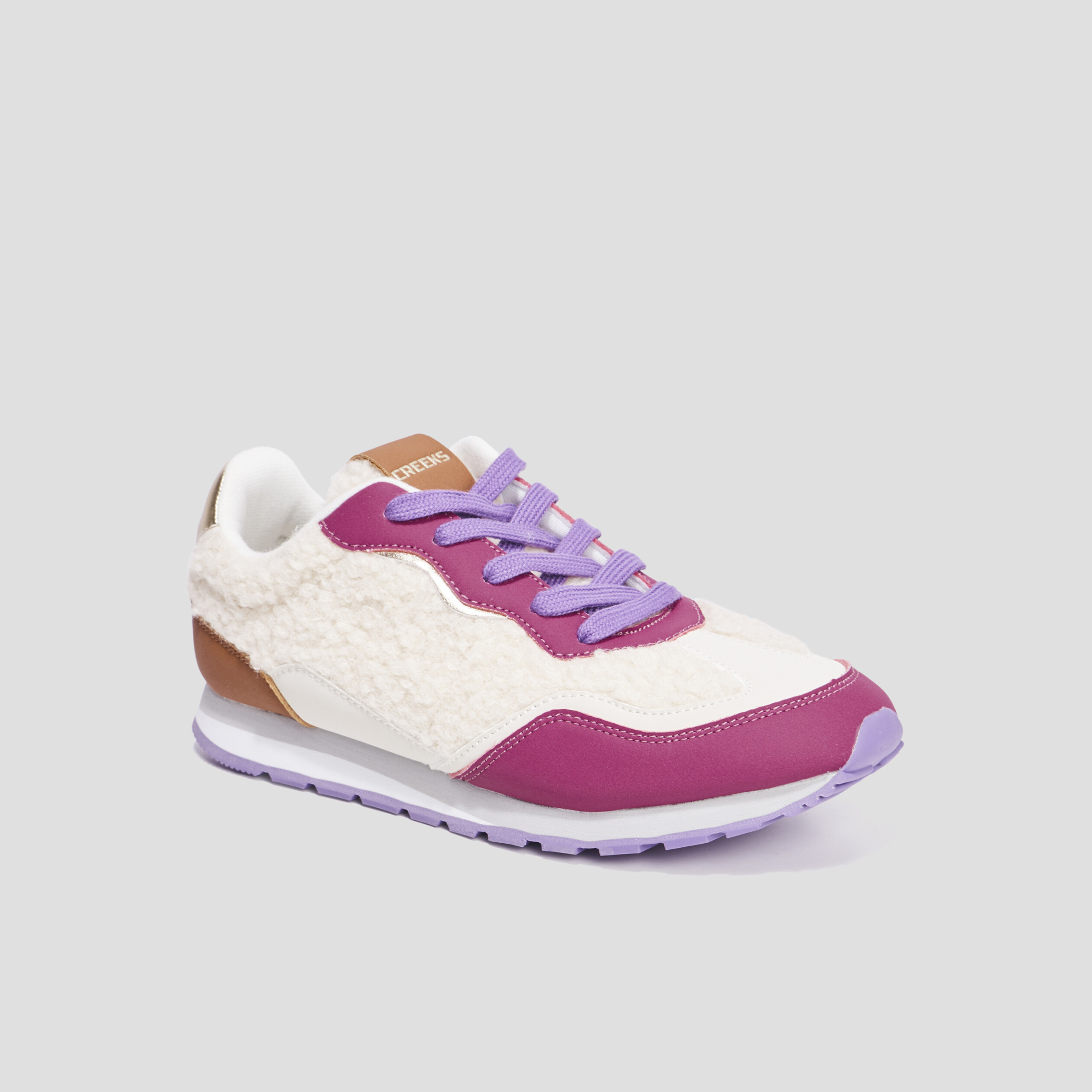 Baskets running laine de mouton Creeks multicolore femme | La Halle