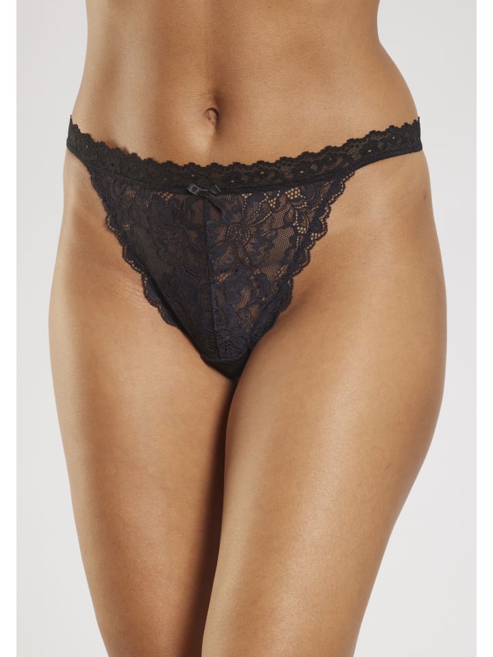 PETITE FLEUR GOLD Tanga-Ouvert in schwarz günstig kaufen
