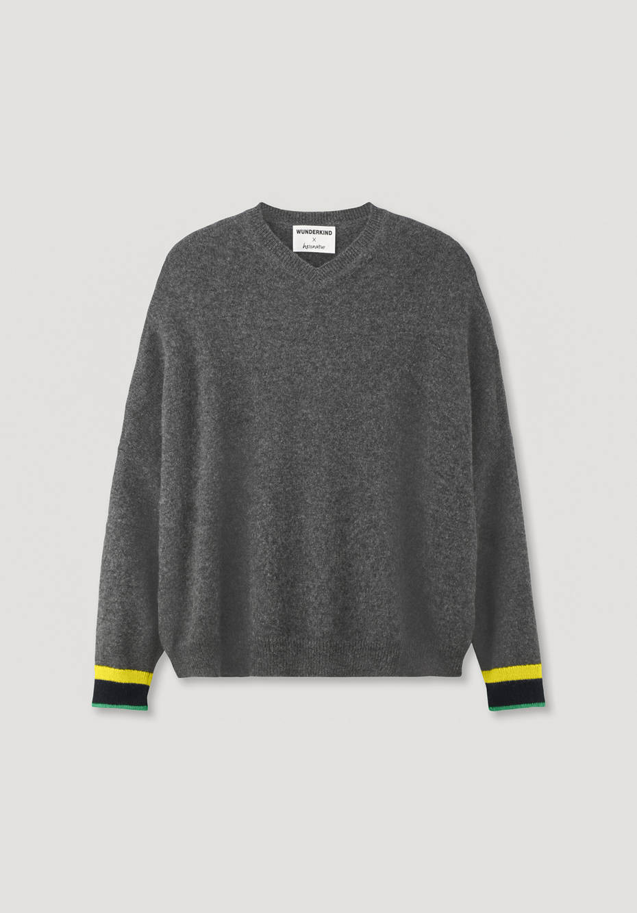 WUNDERKIND X HESSNATUR V-Pullover aus reinem Royal Alpaka