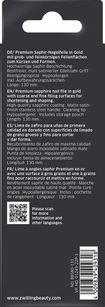 ZWILLING Beauty Premium Saphir-Nagelfeile - gold Nagelfeile