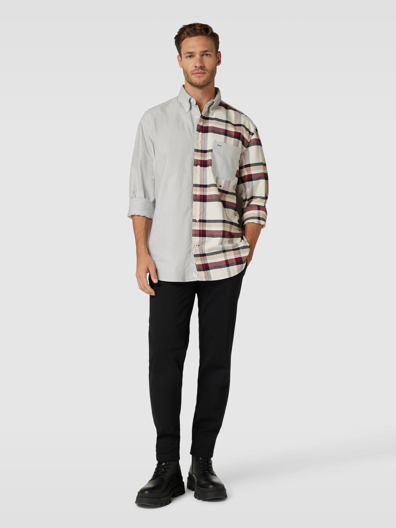 Freizeithemd mit Mustermix in offwhite
