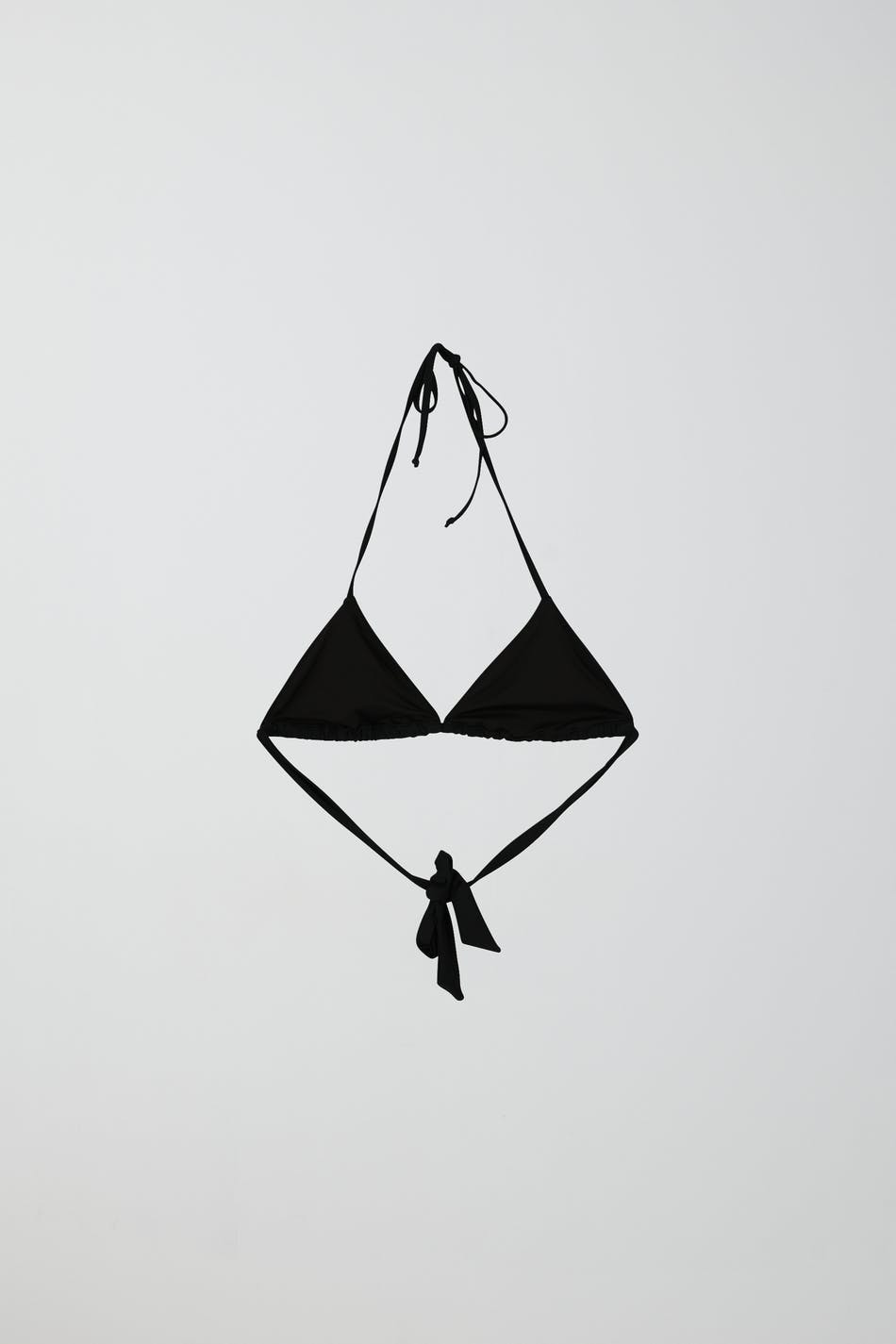 Tie halterneck triangle bikini