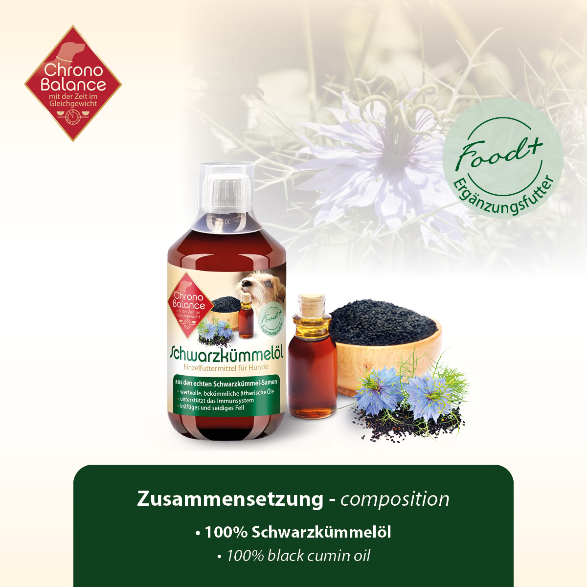 ChronoBalance Ergänzungsfutter & Aufzucht ChronoBalance Schwarzkümmelöl 100 ml