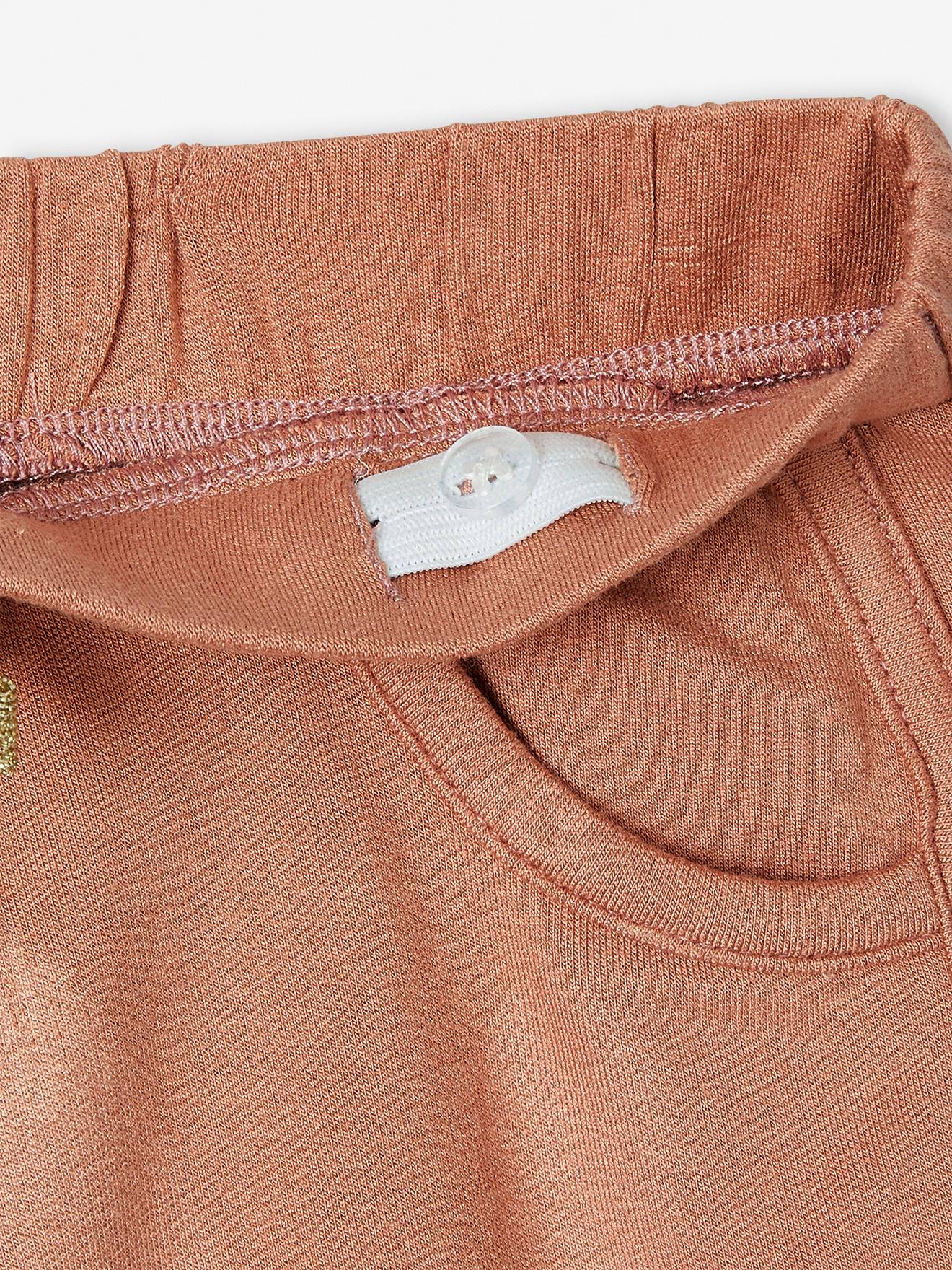 Short sport Basics fille en molleton terracotta