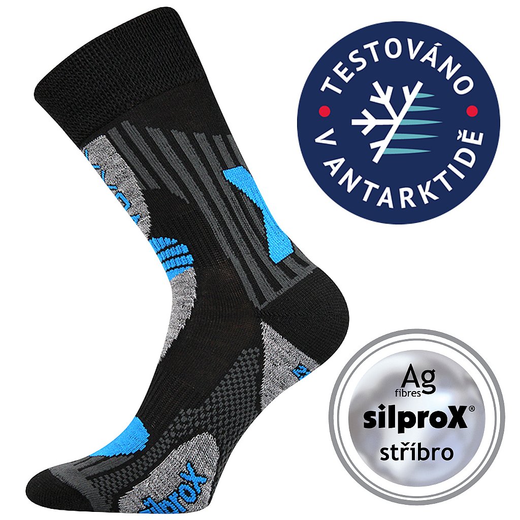Voxx Vision schwarz-blaue Socken aus Merino