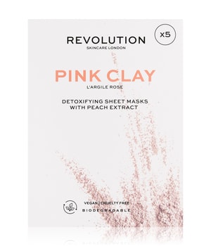 REVOLUTION SKINCARE Biodegradable Detoxifying Pink Clay Sheet Mask Set Gesichtspflegeset-5 Stk