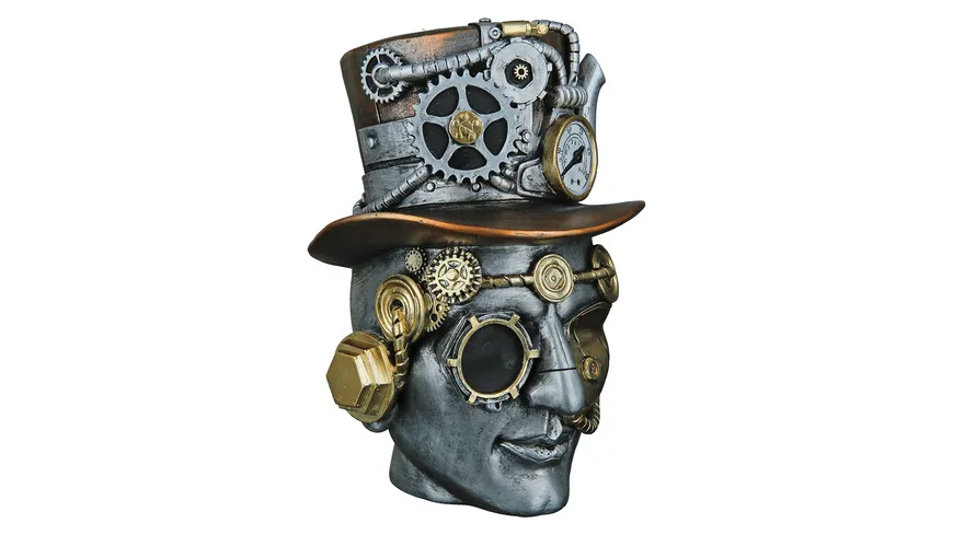 Casablanca Steampunk Poly Skulptur Male H=20cm silberfarben