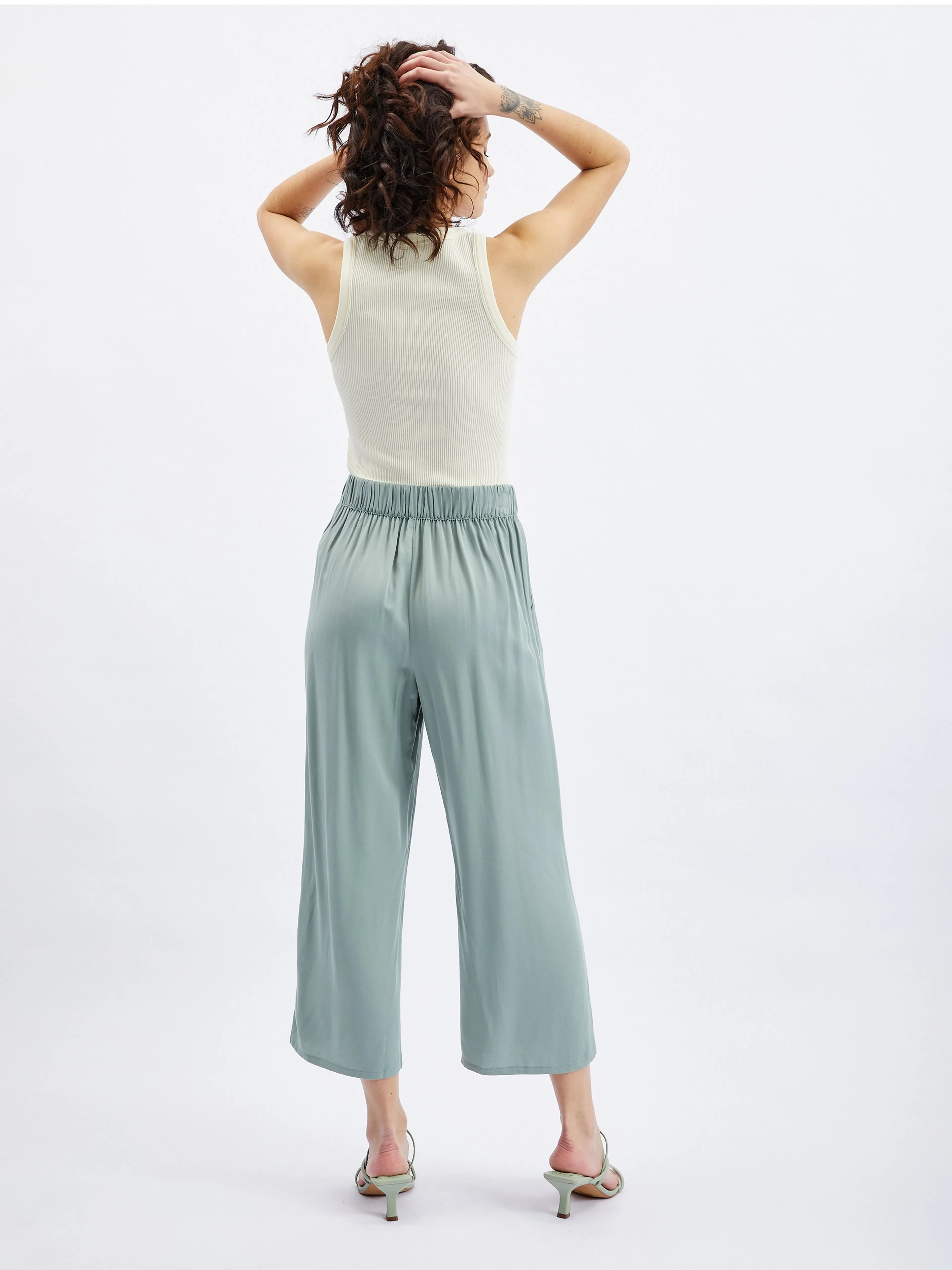 Hellgrüne weite Hose für Damen ORSAY