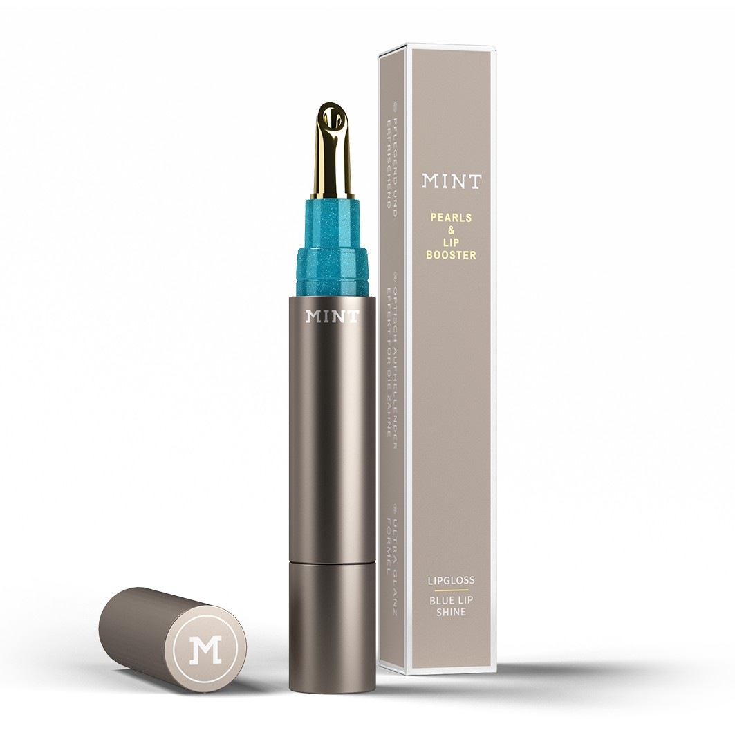 MINT Blue Lip Shine Pearls & Booster