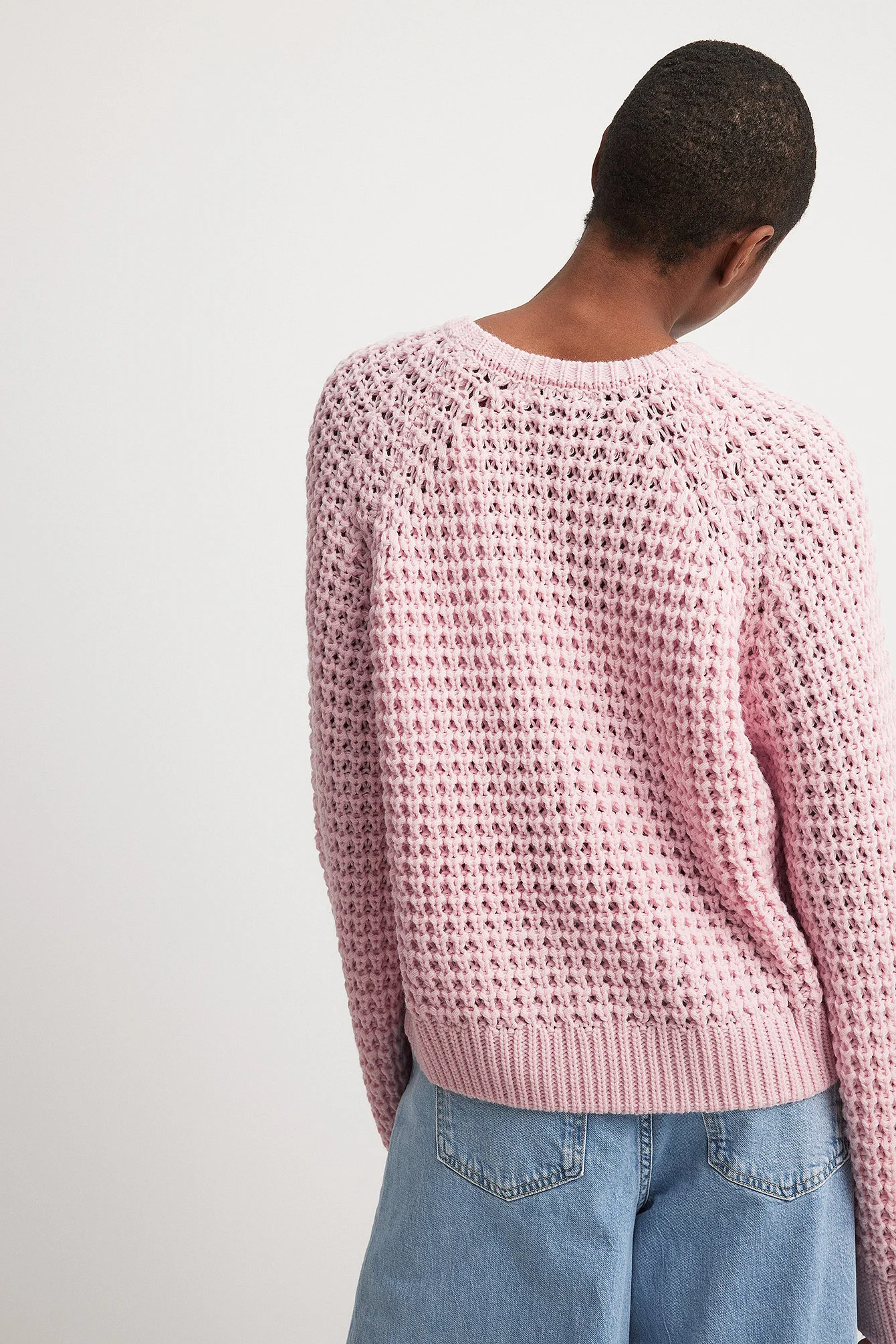 Rundhalsausschnitt Strickpullover