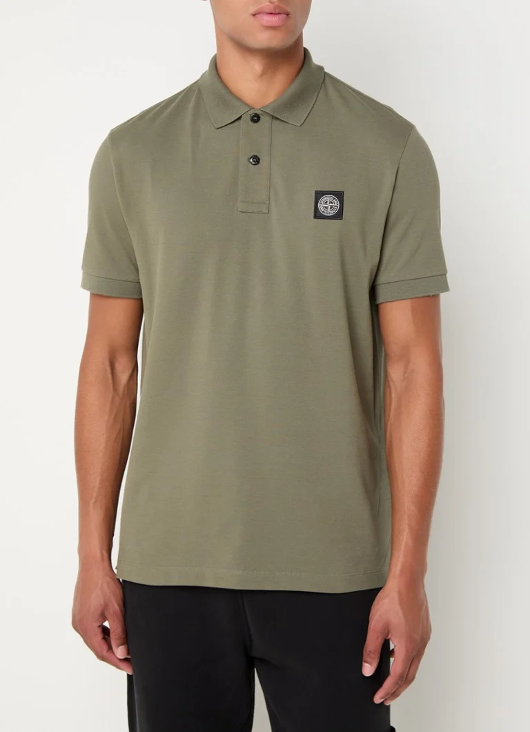 Πόλο μπλουζάκι Stone Island 2SC17 με λογότυπο, βαμβακερό, πικέ