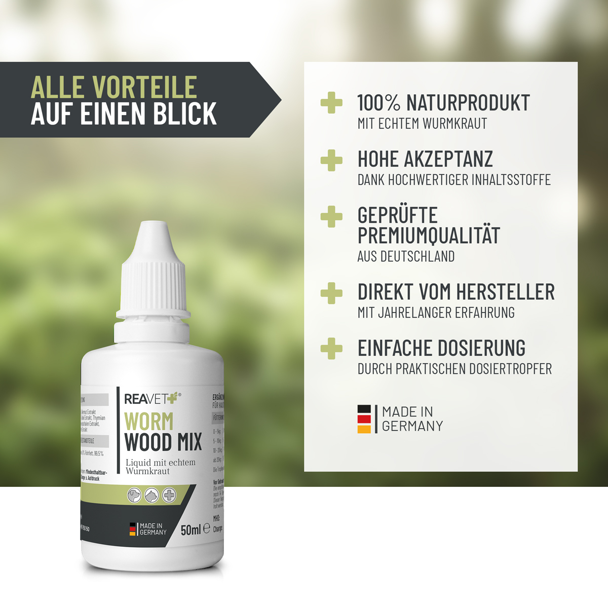 REAVET Ergänzungsfutter & Aufzucht REAVET Wormwood Mix Liquid 50ml