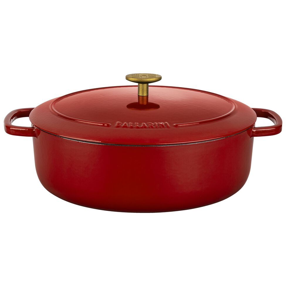 Cocotte 29 cm, oval, Rot, Gusseisen