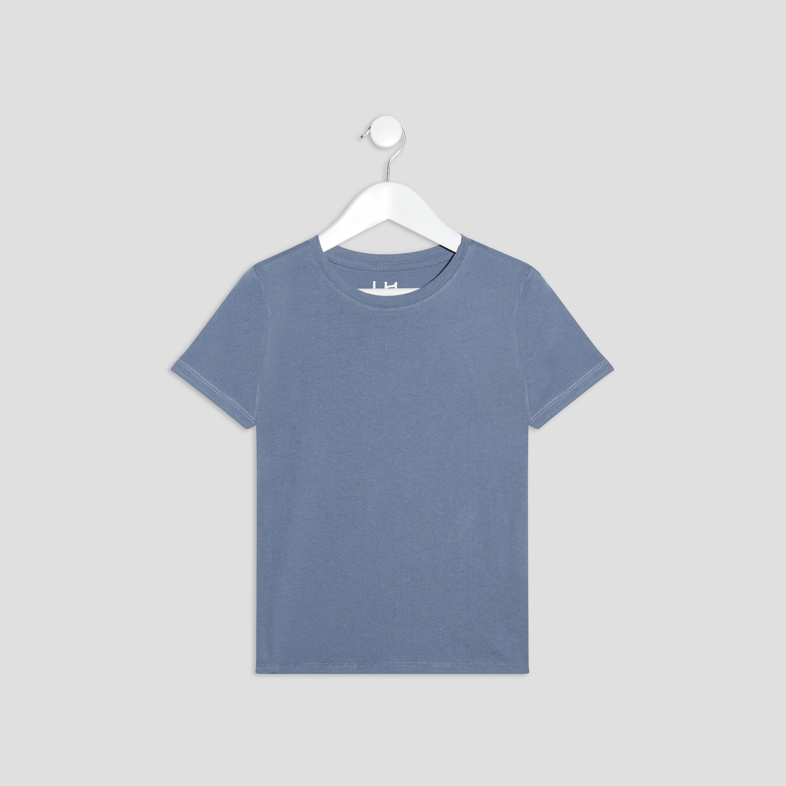 T-shirt manches courtes bleu gris garçon | La Halle