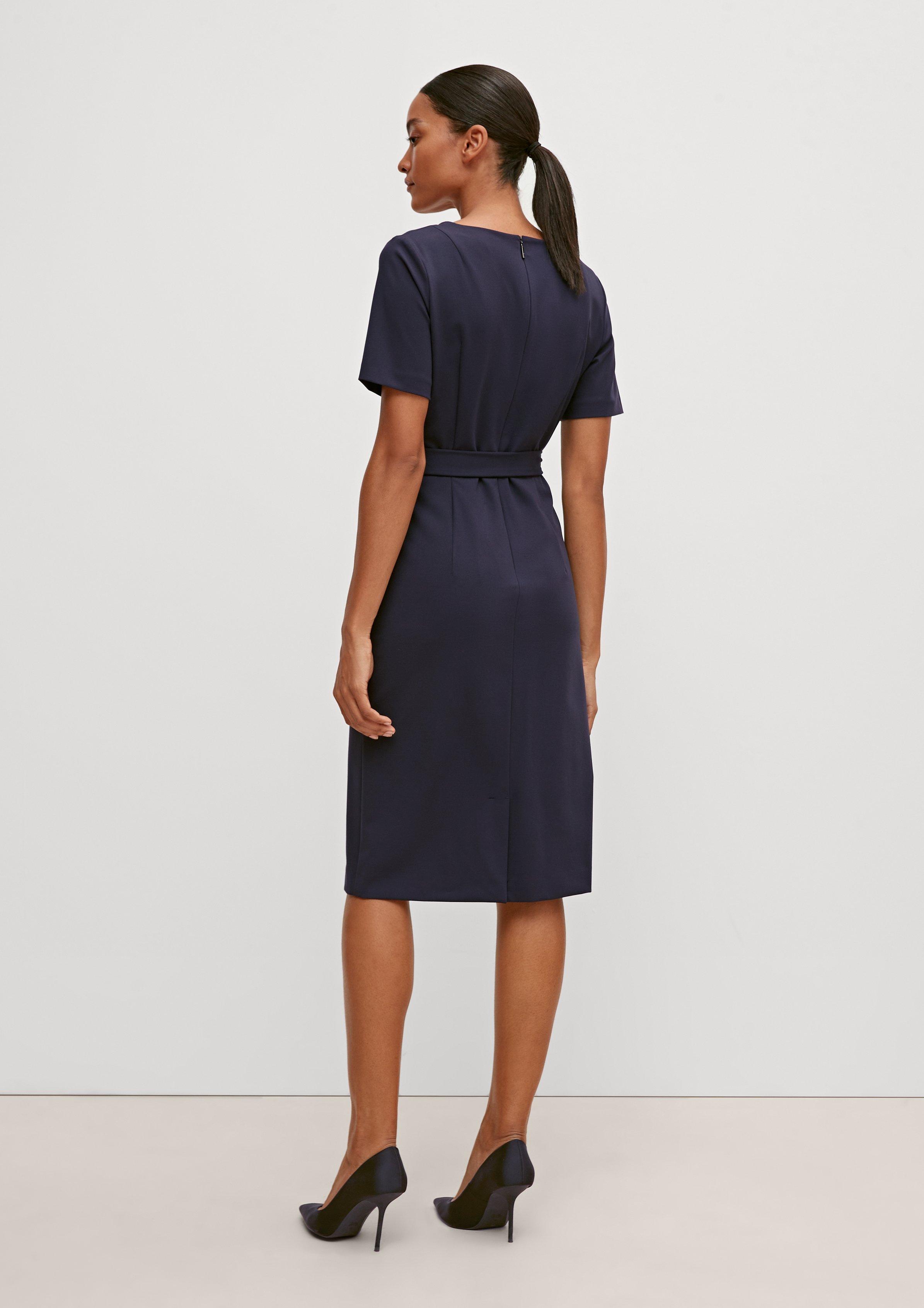 Etuikleid aus Tricotine-Stoff - navy