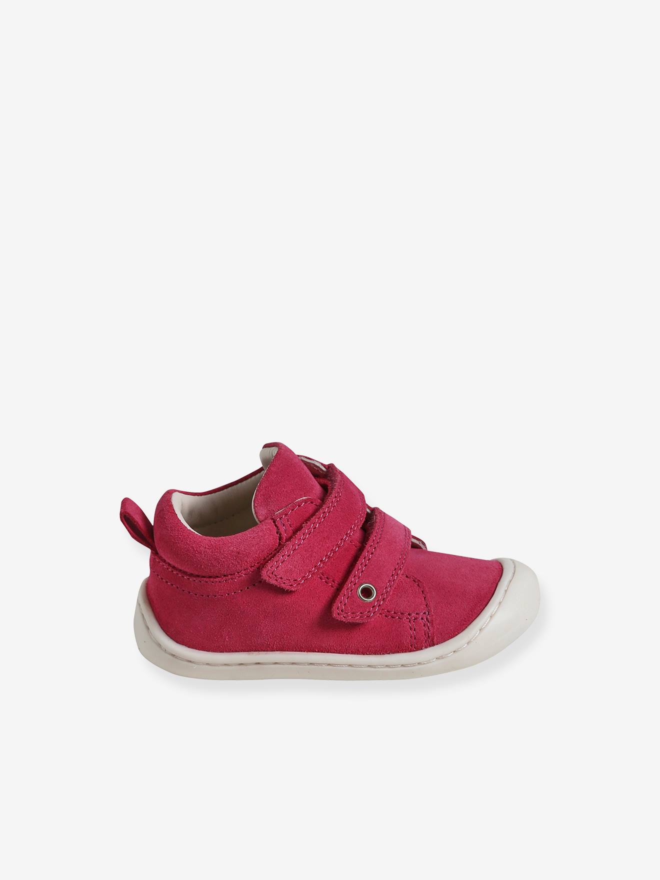 Vertbaudet Baby Lauflern-Boots mit Klett - bordeaux