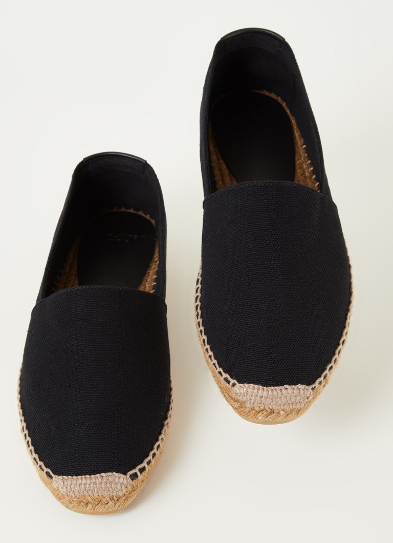 Pălării Alpargatas din pânză de la Signature Saint Laurent.