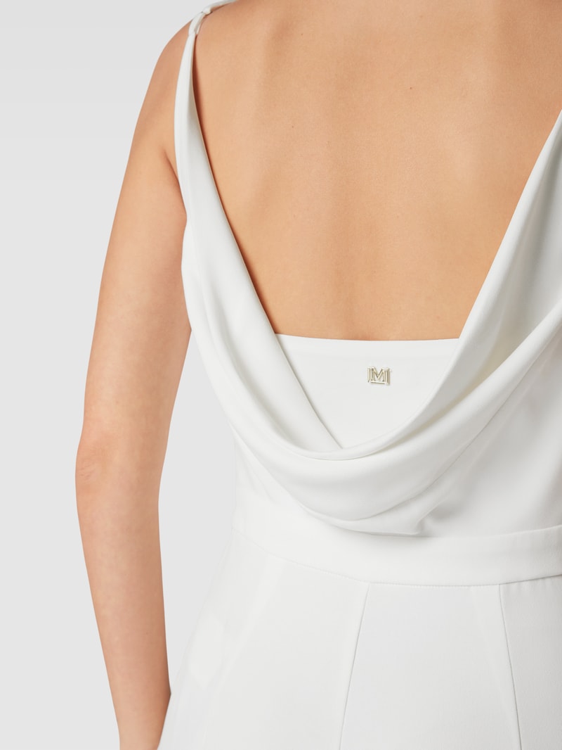 Jumpsuit mit Wasserfallausschnitt Modell 'BETSY' in weiß