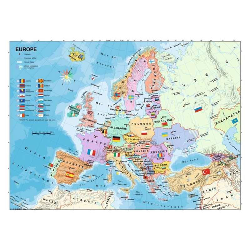 Puzzle Carte Europe 200 pièces XXL