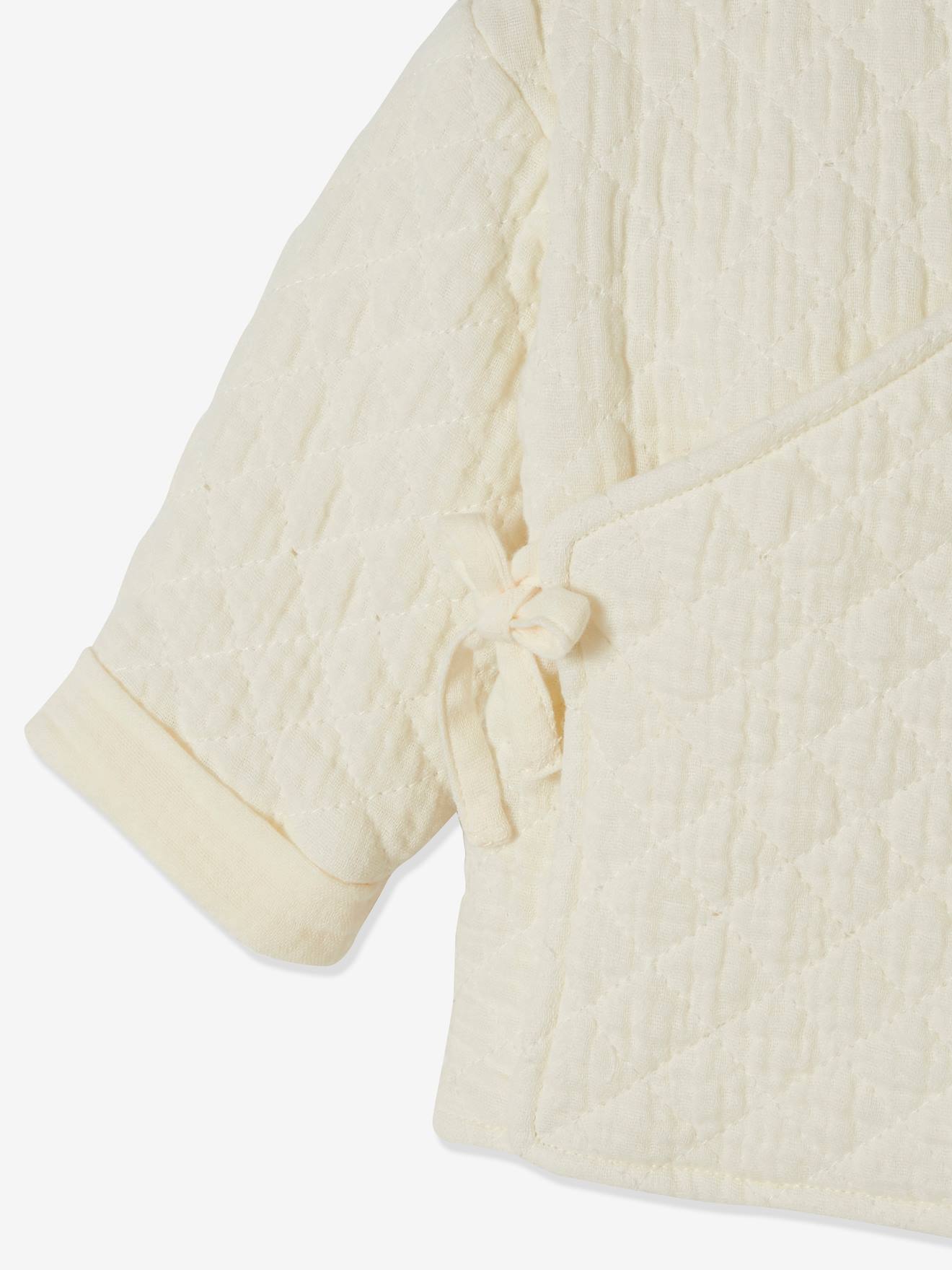Vertbaudet Baby Wickel-Cardigan, gesteppt - wollweiß