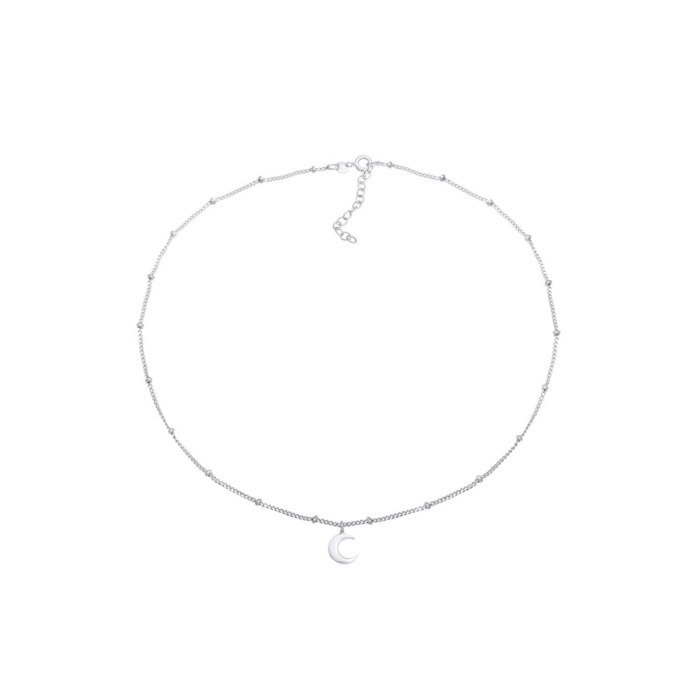 Elli Elli Collier Femmes Choker Boule Demi-lune Astro en Argent Sterling 925 collier