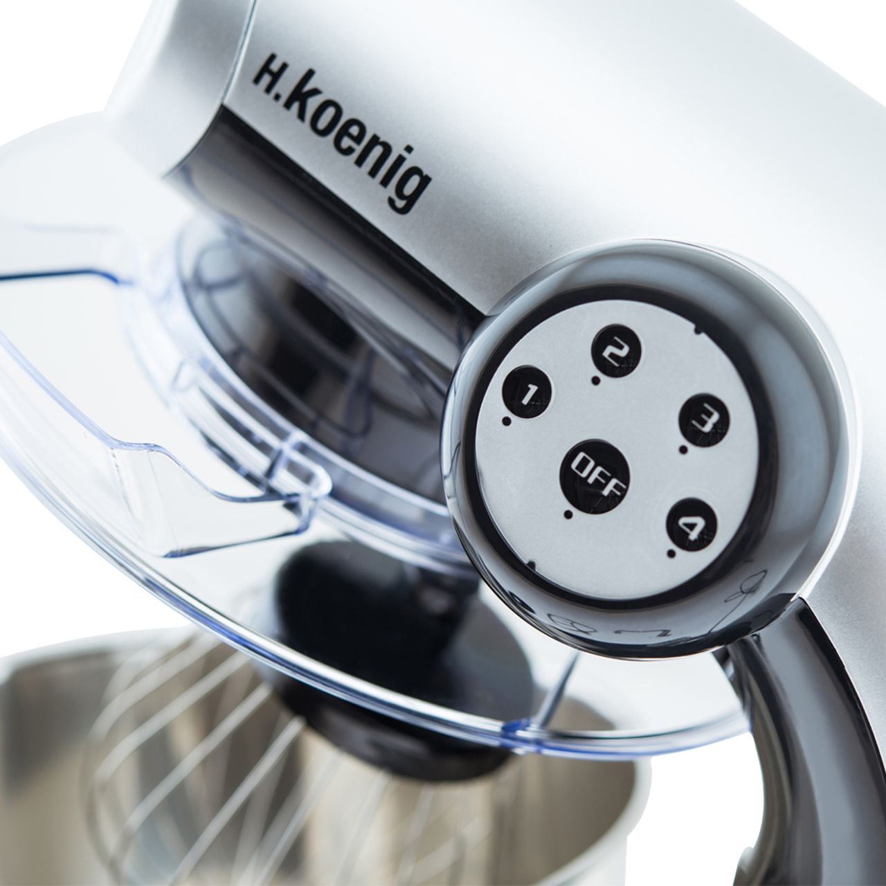 H.Koenig Küchenmaschine KM80 mit 4 Geschwindigkeiten, schwarz