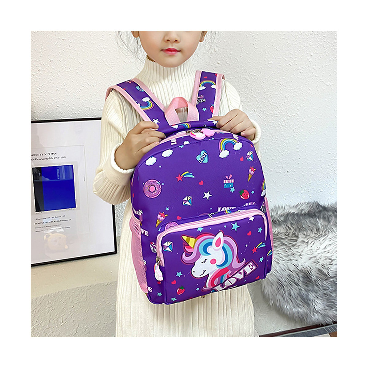 Einhorn Rucksack Kindergartenrucksack Schulrucksäcke für Mädchen