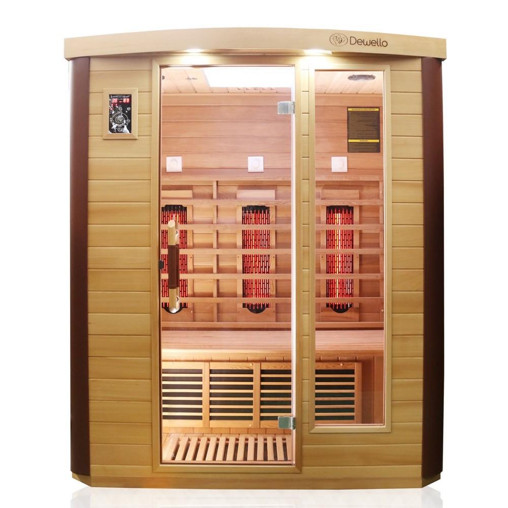 Dewello Infrarotkabine Infrarotsauna TORONTO 160xm x 110cm x 190cm Vollspektrumstrahler