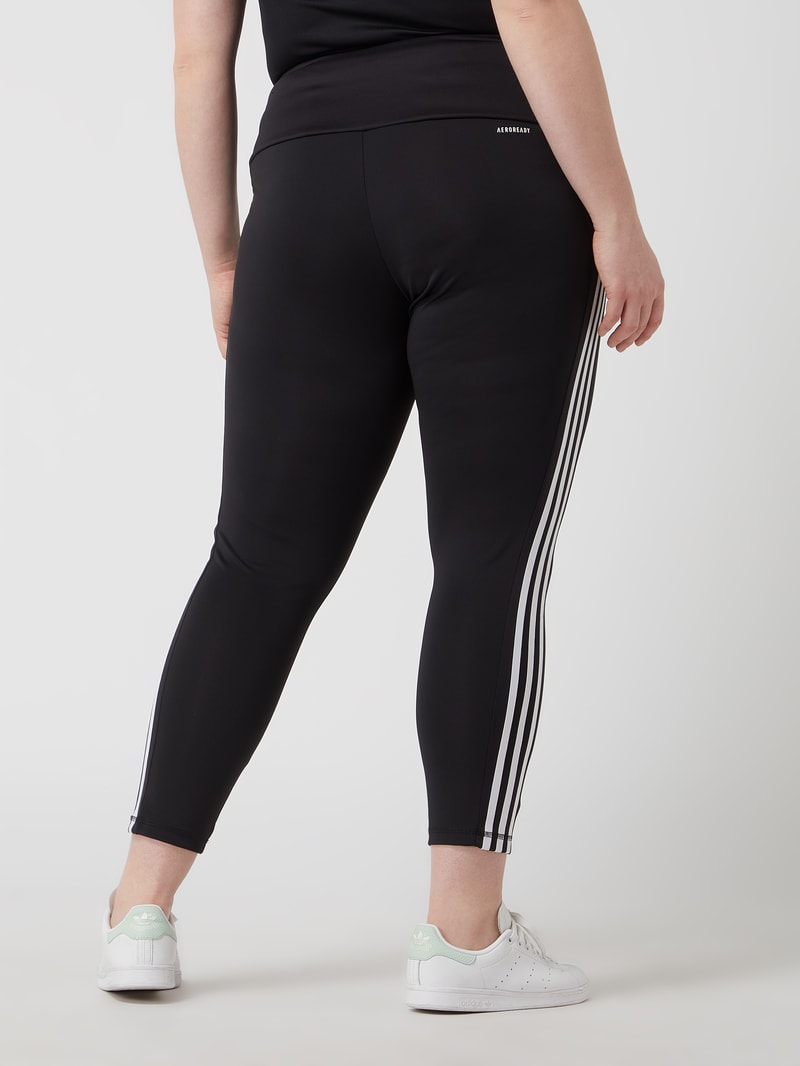 PLUS SIZE High Waist Sportleggings mit Stretch-Anteil in schwarz