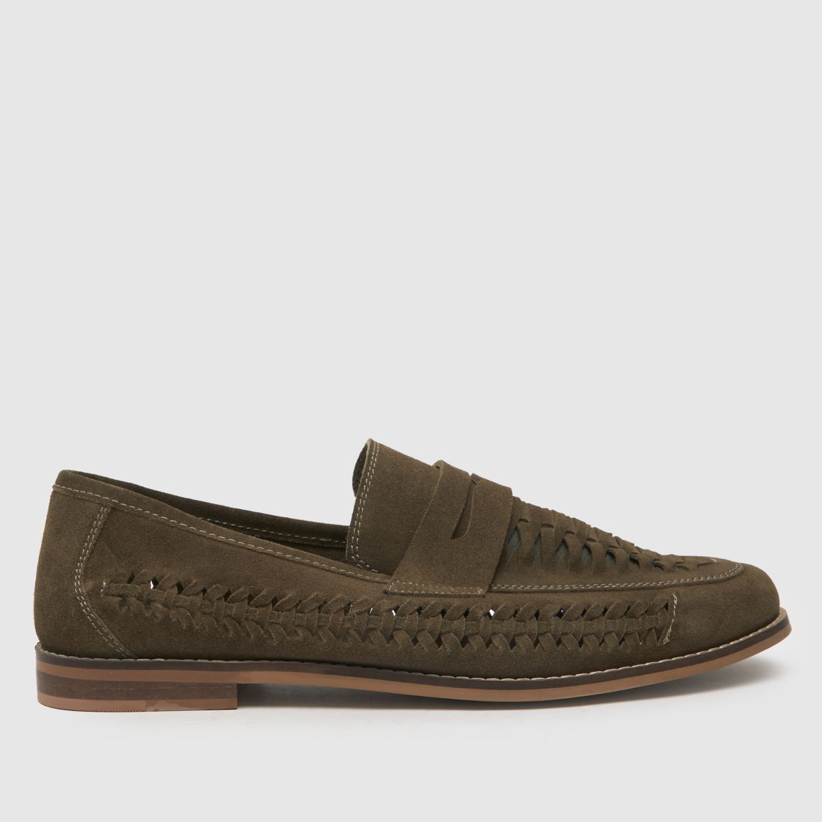 Schuh Rohan szőtt mokaszin cipő khaki színben