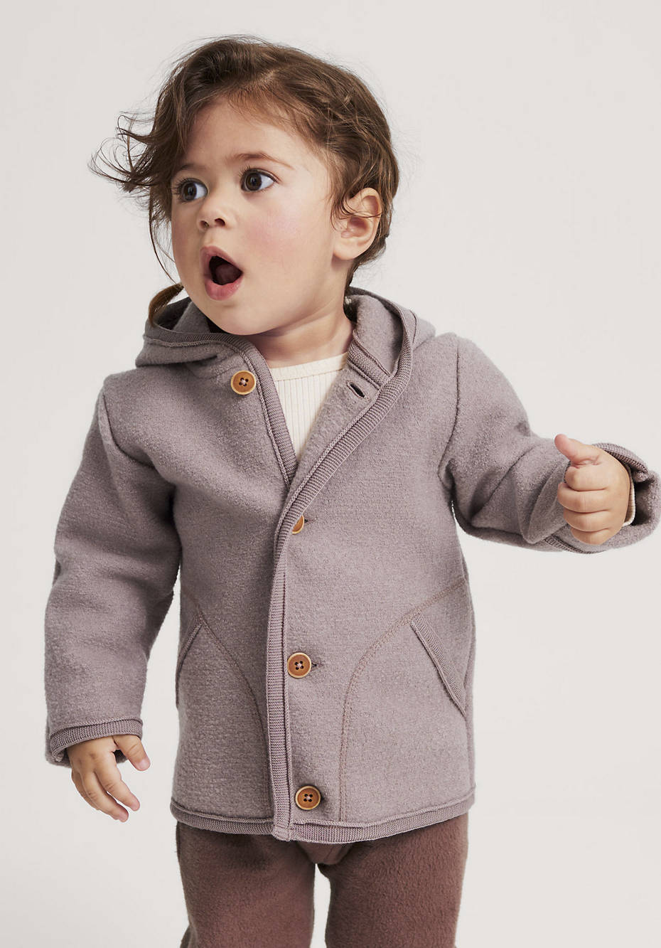 Walkjacke aus reiner Bio-Merinowolle