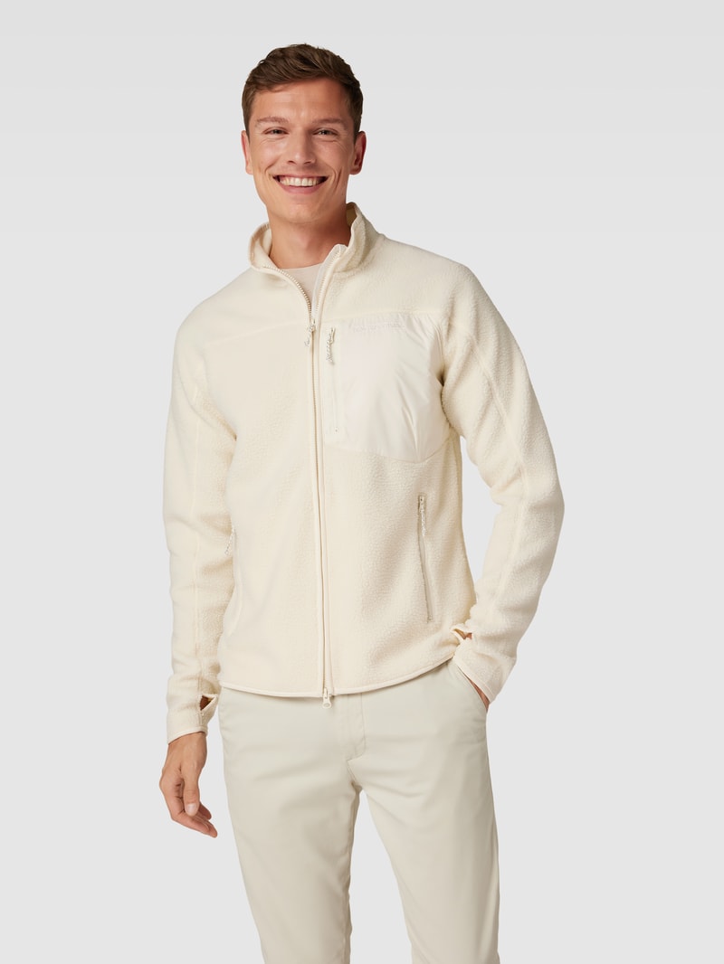 Fleecejacke mit Brusttasche Modell 'Pile' in offwhite