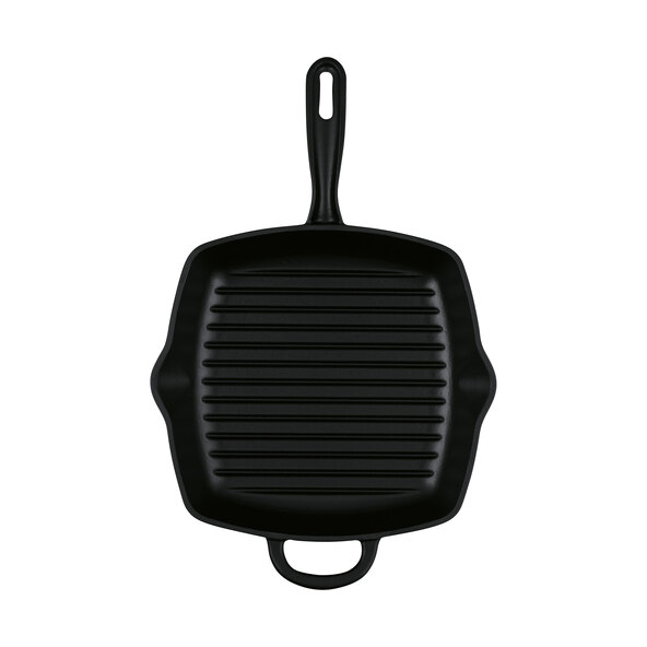 Grillpfanne aus Gusseisen, schwarz