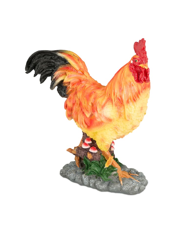 relaxdays Gartenfigur Hahn in Bunt - (B)30 x (H)34 x (T)11 cm günstig kaufen onesize