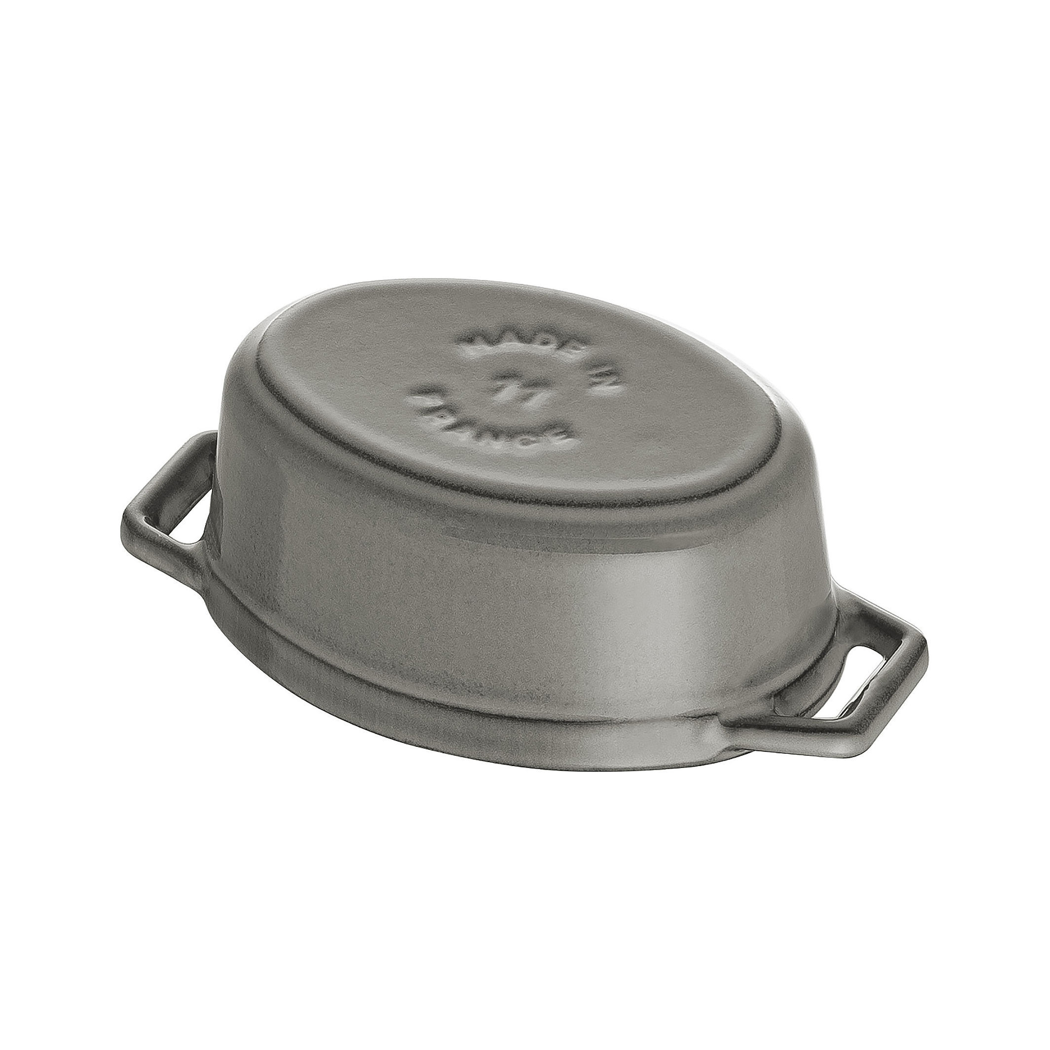 Mini Cocotte 11 cm, oval, Graphit-Grau, Gusseisen
