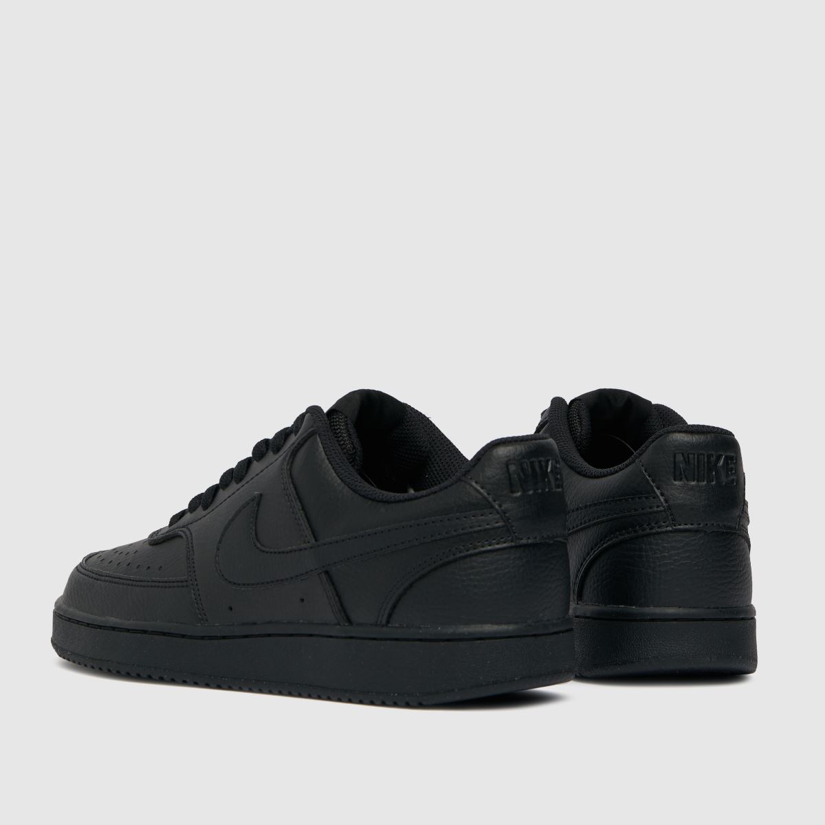 Nike – Court Vision – Svarta sneakers med låg midja