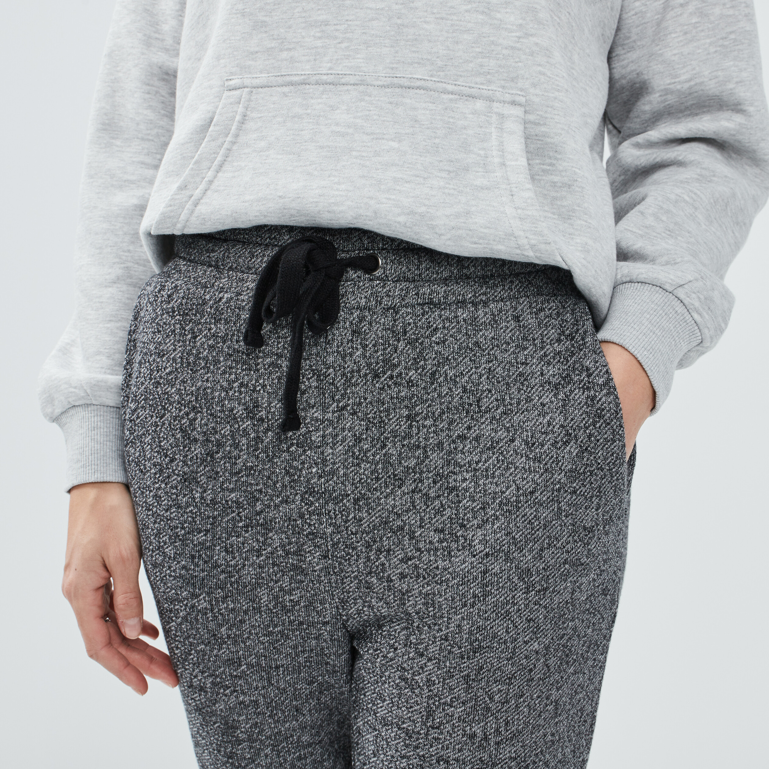 Pantalon jogging taille haute gris femme | La Halle