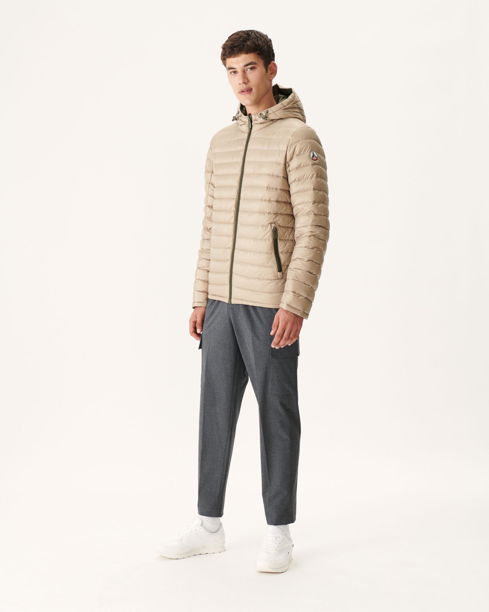 Doudoune réversible à capuche Army/Beige Bergen