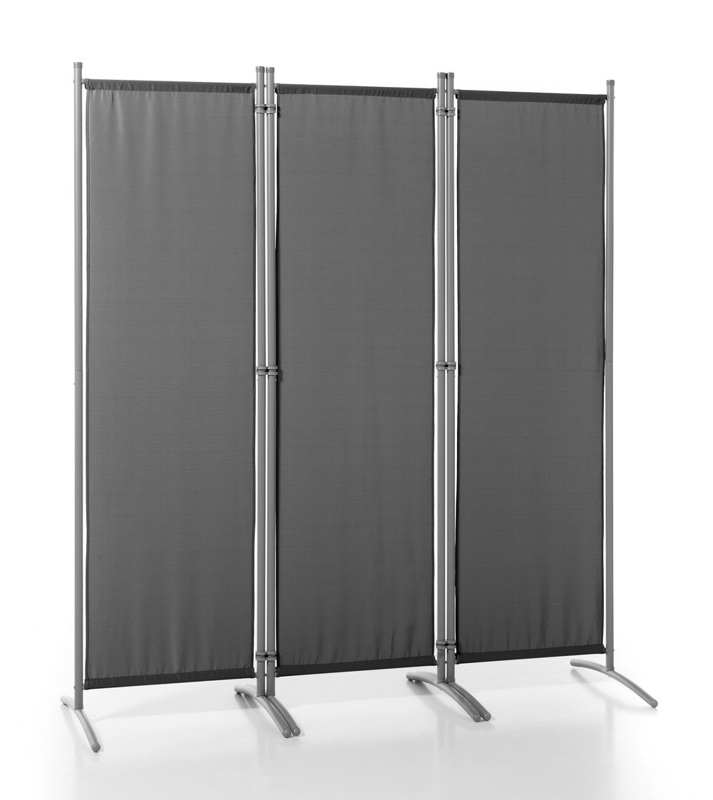 HC Home & Living Stellwand Paravent 3tlg. ca. 260 x 170 cm - Anthrazit