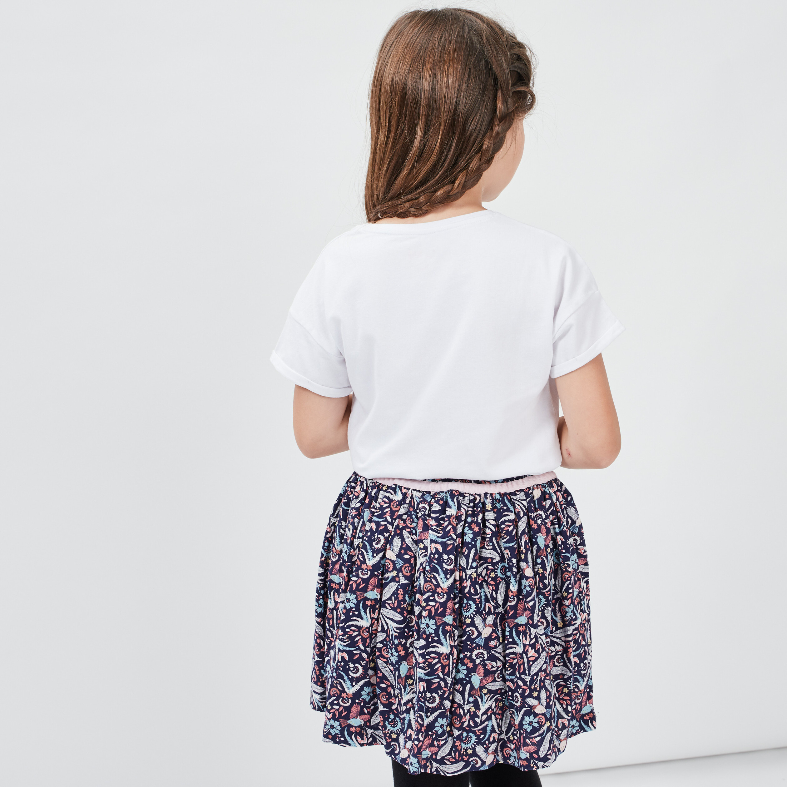 T-shirt manches courtes blanc fille | La Halle