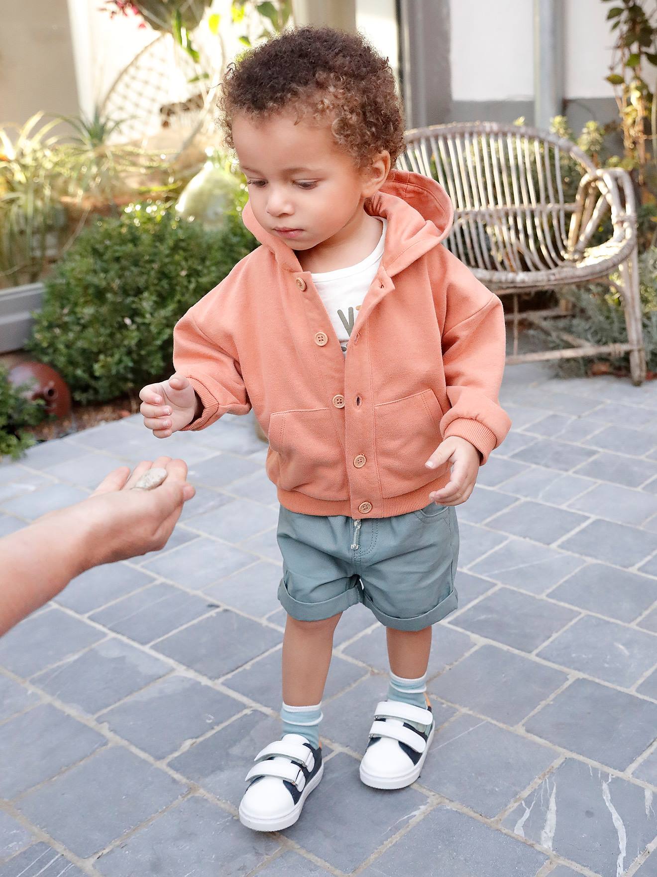 Vertbaudet Jungen Baby Shorts mit Dehnbund Oeko-Tex - camelfarben