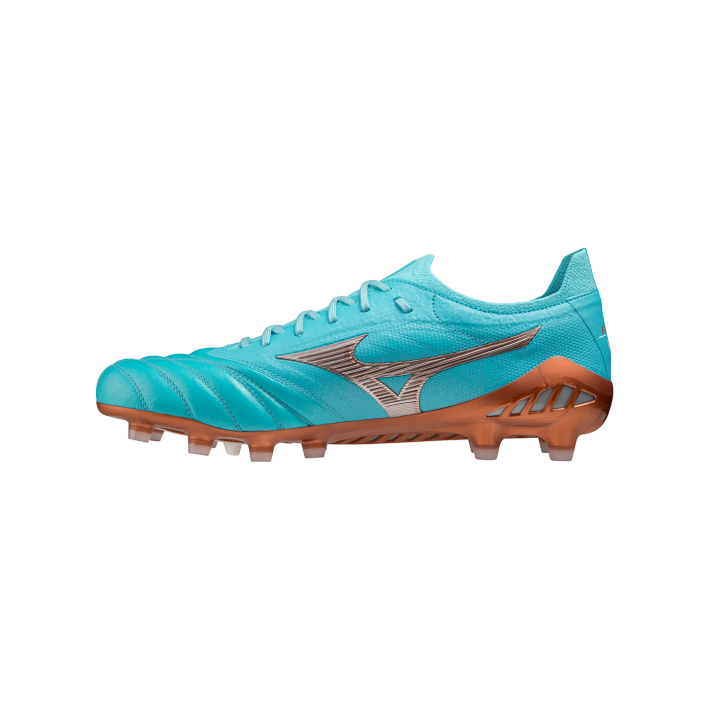 Mizuno Morelia Neo III Beta Made in Japan FG Azure Blue Türkis Kupfer F25