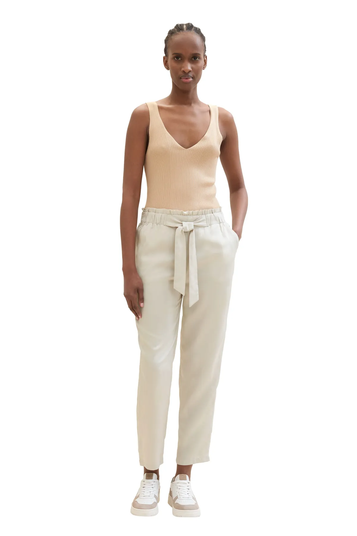 Tom Tailor Denim  Farbige Paperbag-Hose