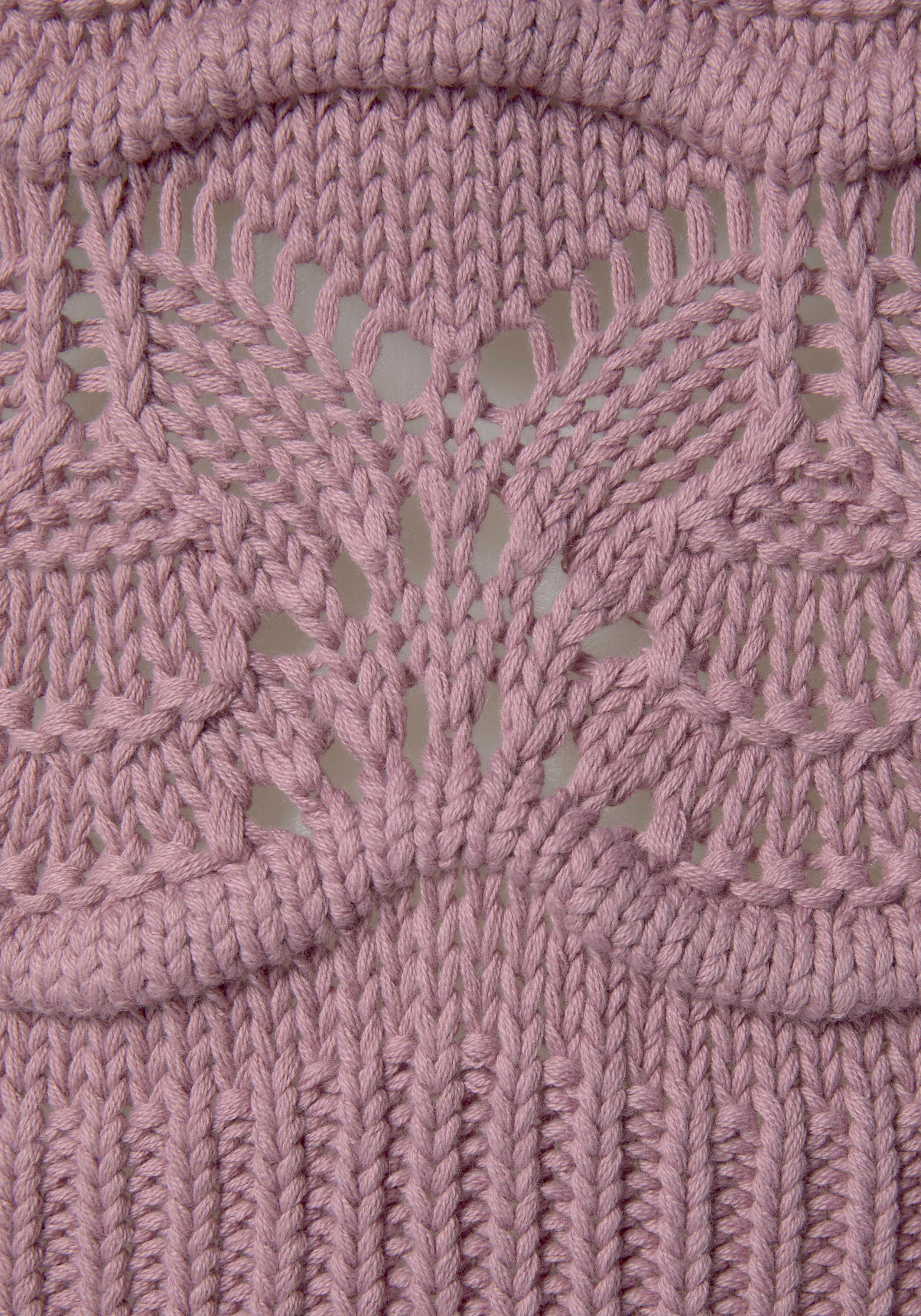 Vivance Ajourpullover mit Stehkragen