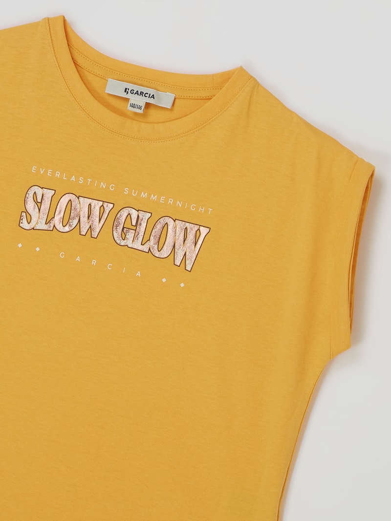 T-Shirt mit Print in gelb