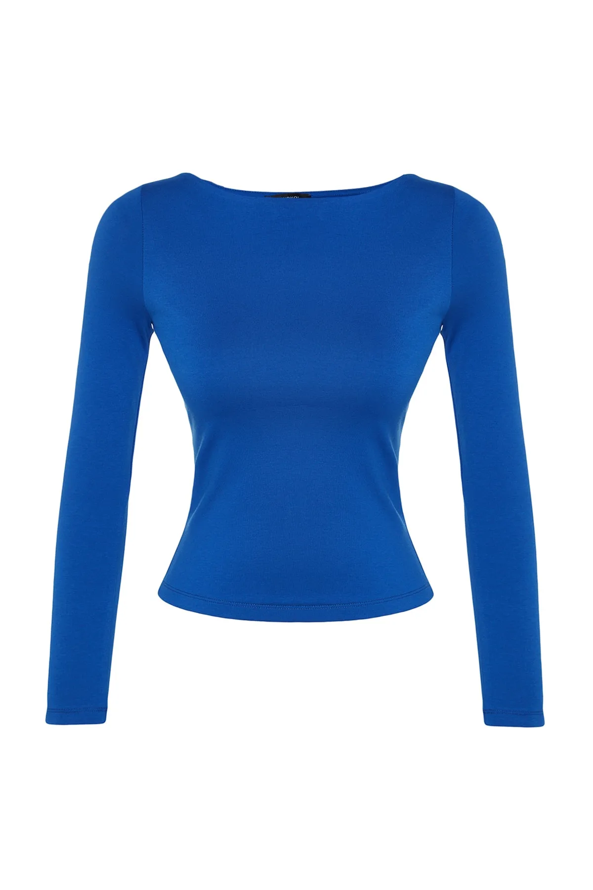 Trendyol Collection  Saks Cotton Stretchy U-Boot-Ausschnitt, taillierte, dehnbare Strickbluse TWOAW24BZ00166