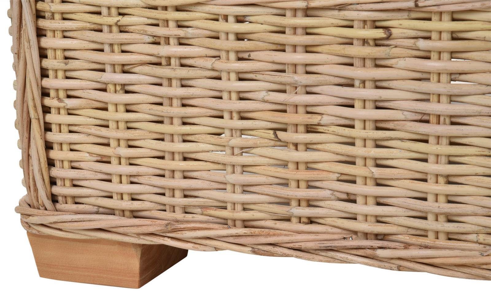 Krines Home Loungesofa Rattan-Sofa Chester 3-Sitzer Liegesofa Wintergarten Couch/ Polster